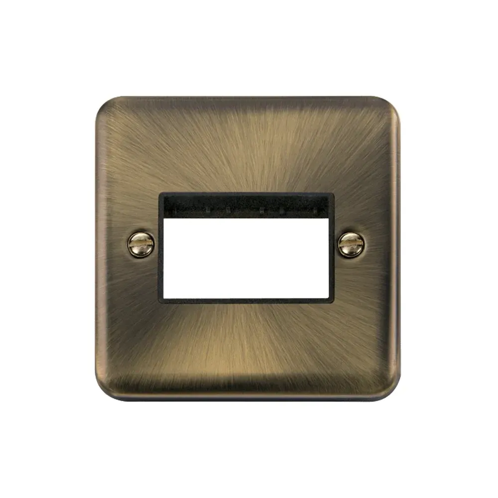 Click DPAB403BK MiniGrid triple aperture antique brass plate