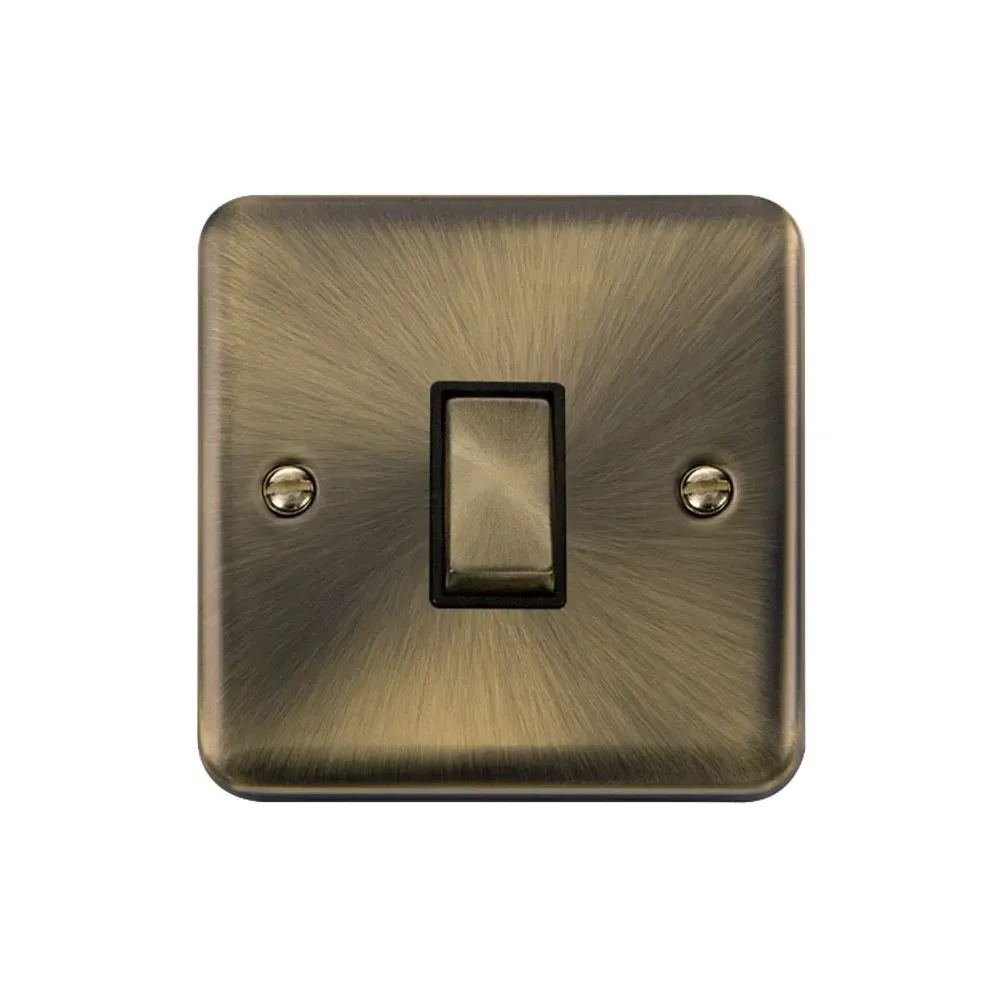 Click DPAB425BK intermediate switch antique brass single gang