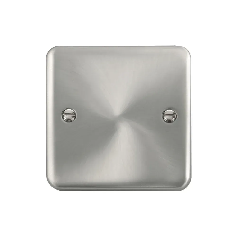 Click Deco Plus satin chrome 1 gang blank plate DPSC060