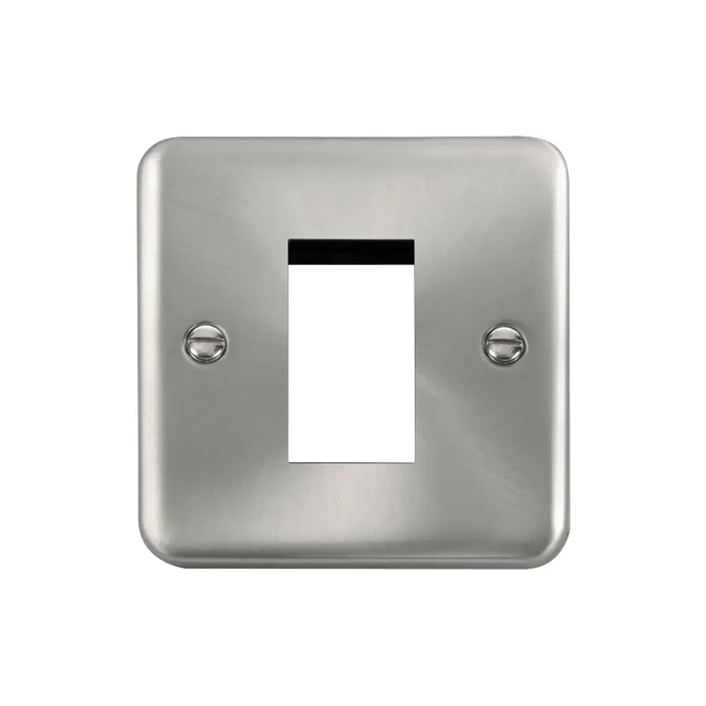 Click DPSC310 satin chrome media plate front view