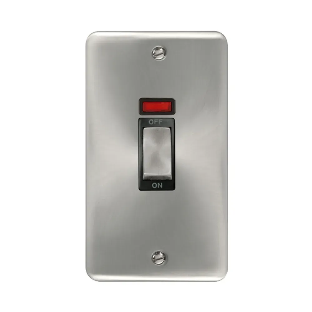 Click DPSC503BK 50A double pole switch with red neon indicator