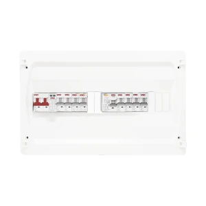 Garo Consumer Unit 18 Way Pre-Wired Main Isolator 8 Way RCCB 2 RCBO SPD IP40