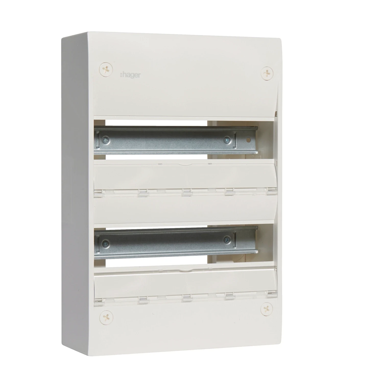Hager Gamma Distribution Board Enclosure 26 Module 2 Row Empty Surface Mount IP40