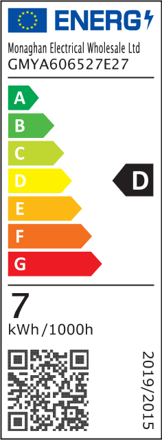 GMYA606527E27 Energy Rating D