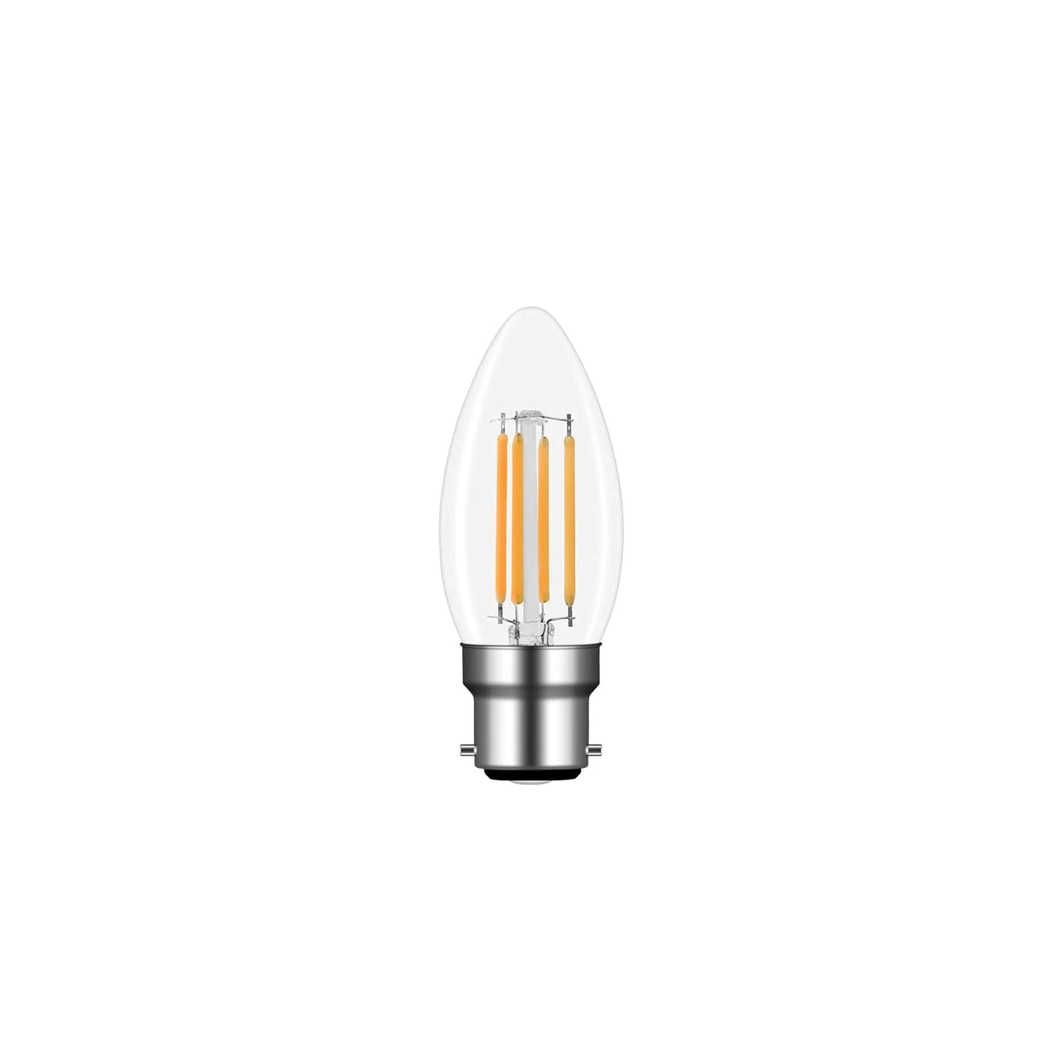 LED 4.5W Candle B22 2700K Warm White Clear Dimmable Filament