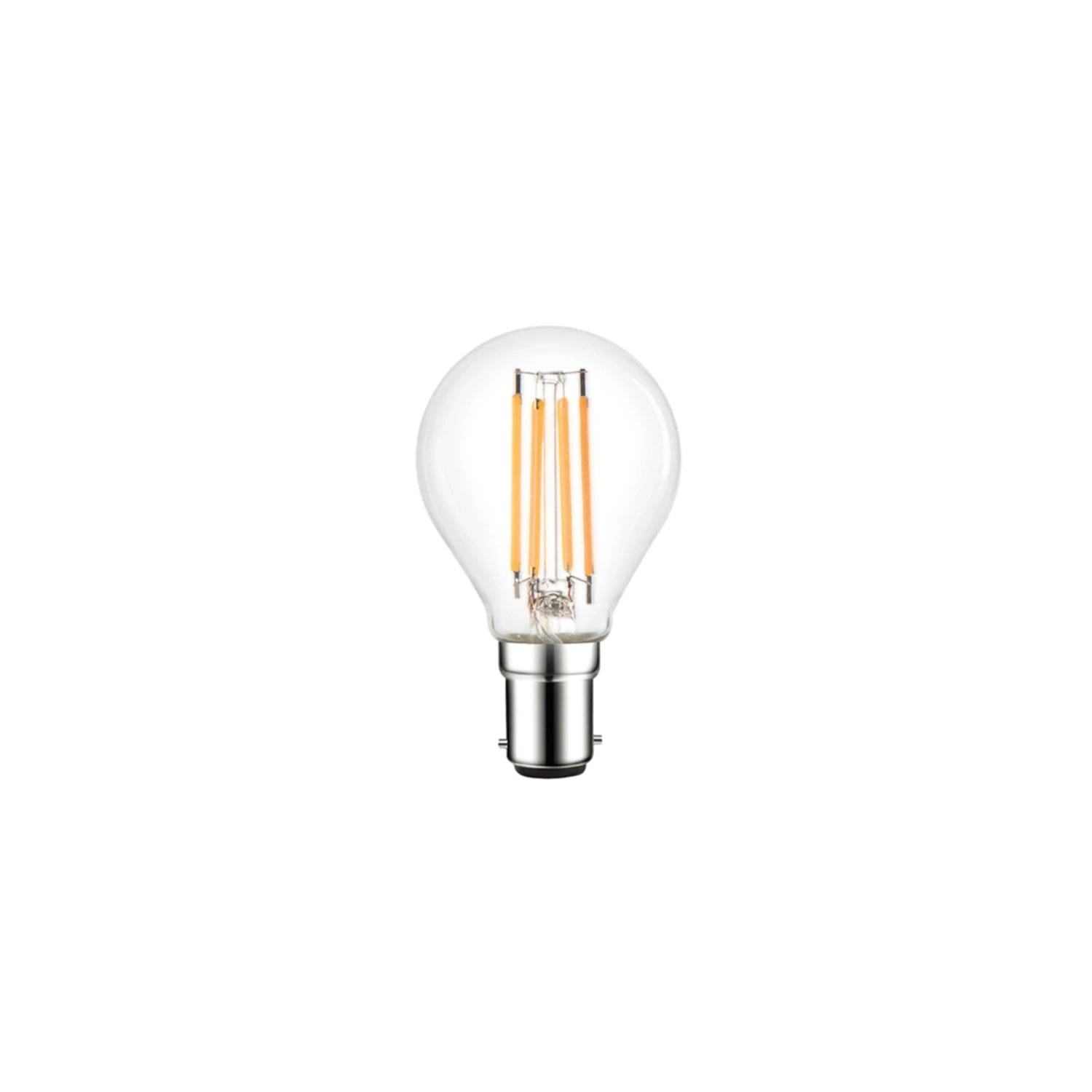 LED 4.5W Golfball B15 2700K Warm White Clear Filament Dimmable