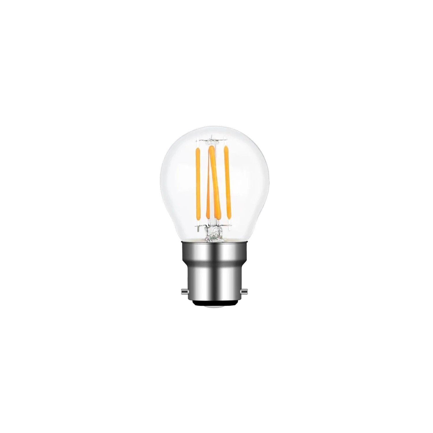 LED 4.5W Golfball B22 2700K Warm White Clear Dimmable Filament 450lm