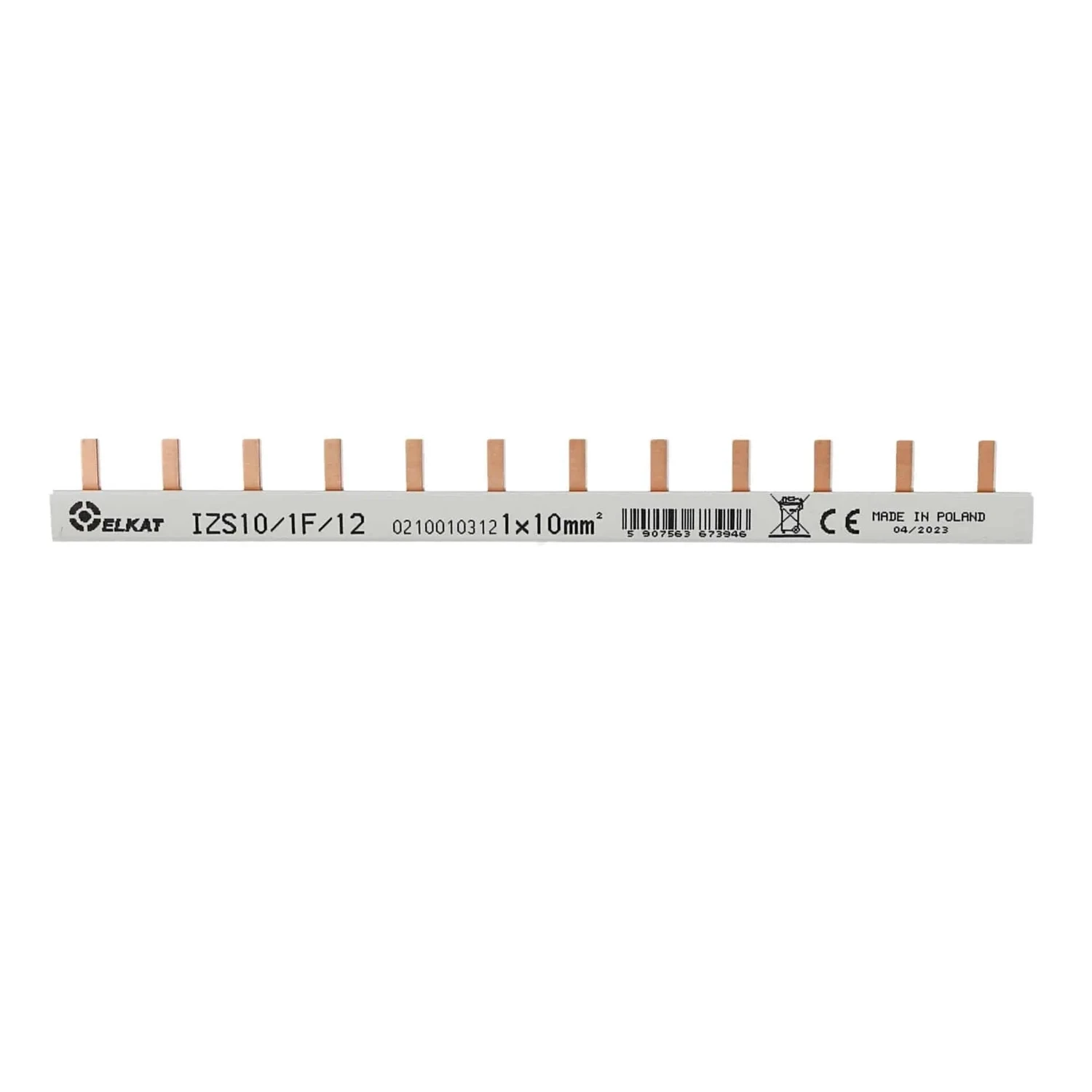 Elkat fork busbar 1P 63A 17.8mm pitch 1m