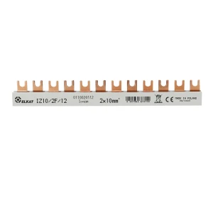 Elkat fork busbar 2P 63A 18mm pitch 1m insulated grey IZ102F54