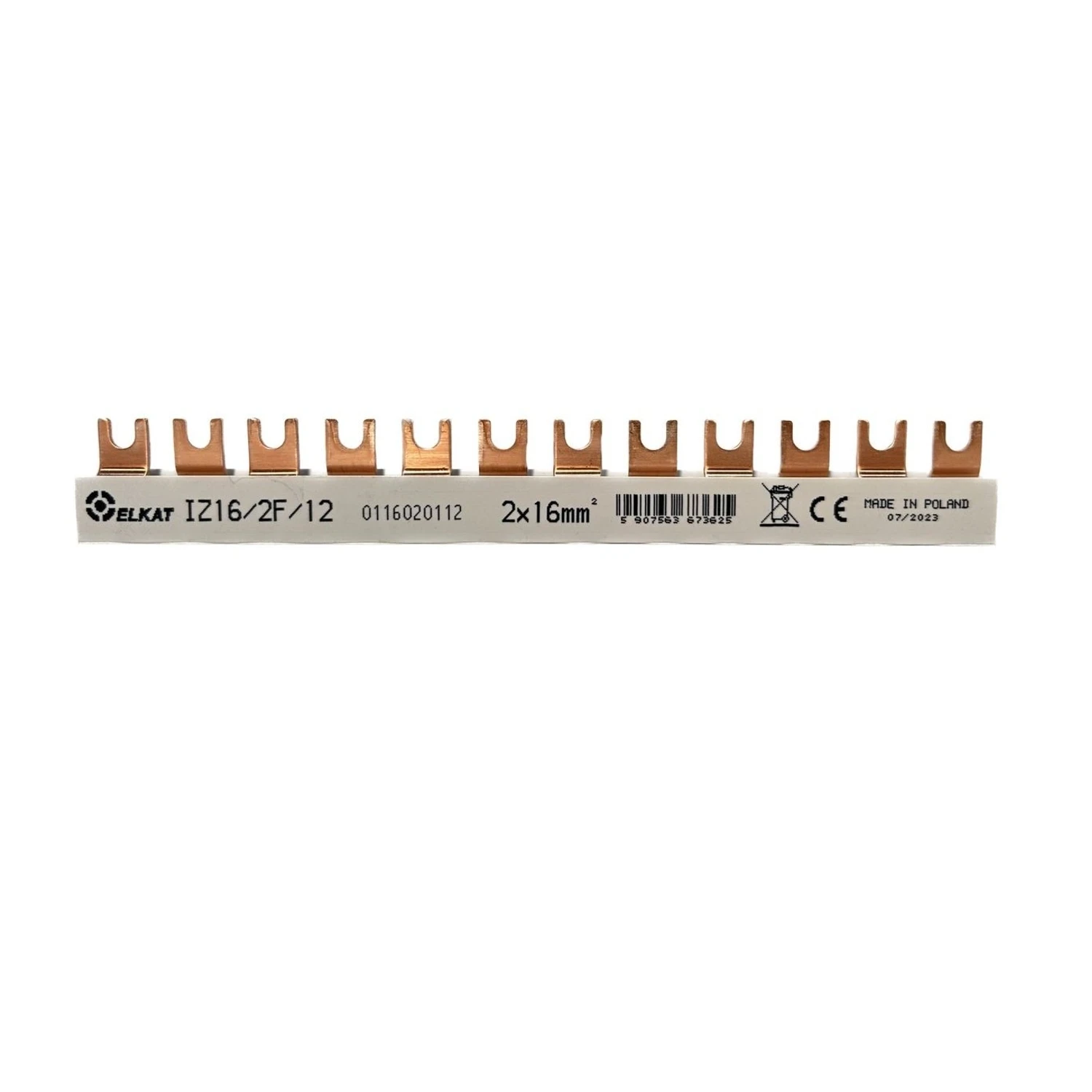 Hager fork busbar 2P 100A 18mm pitch 1010mm IZ162F56