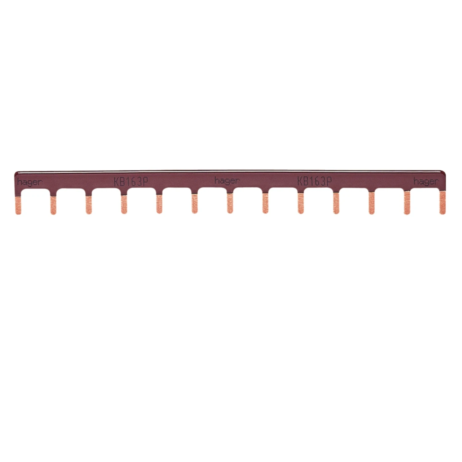 Hager insulated busbar 1P 63A 13 module pin type KB163P