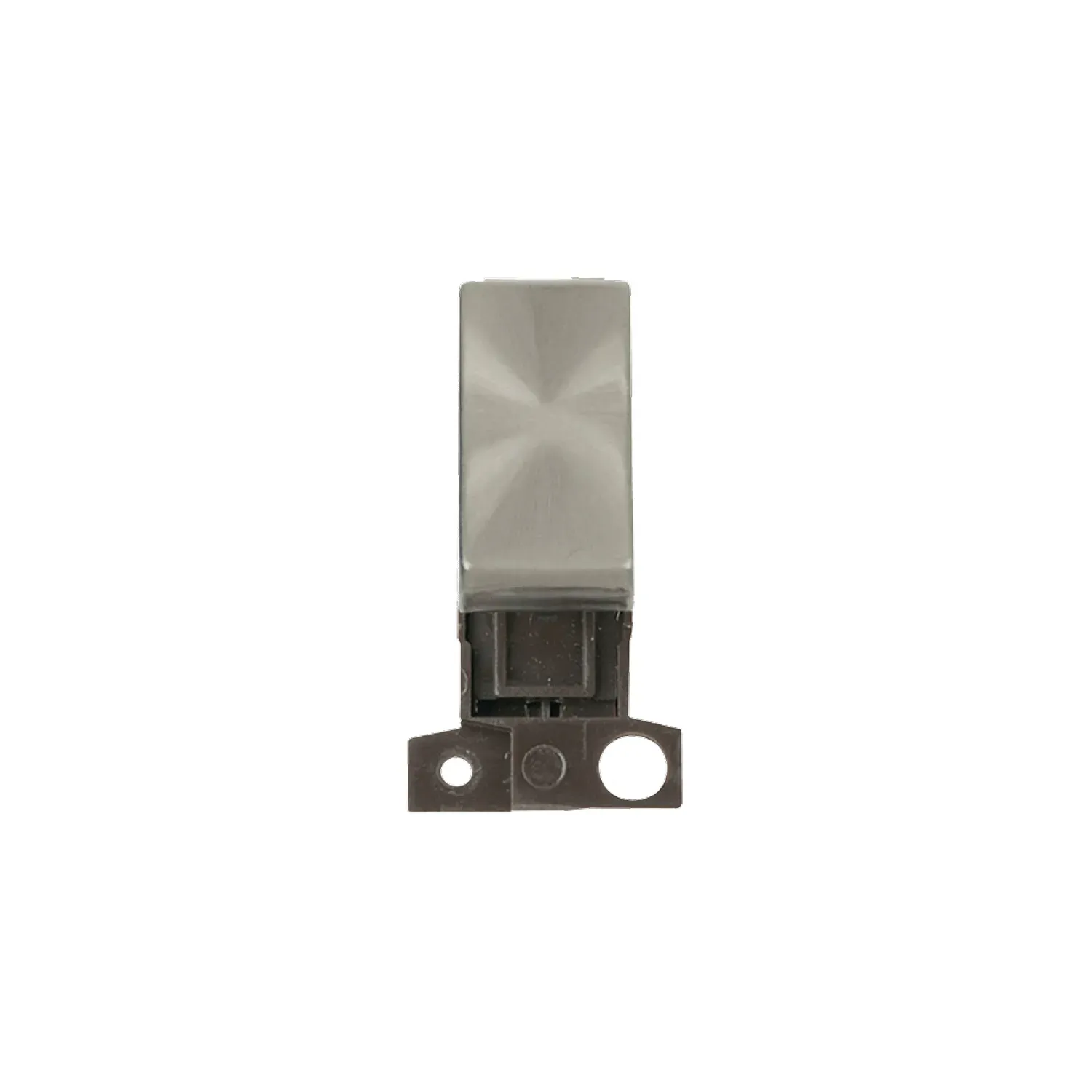 Click MiniGrid 2 Way Switch Module 10AX Brushed Steel