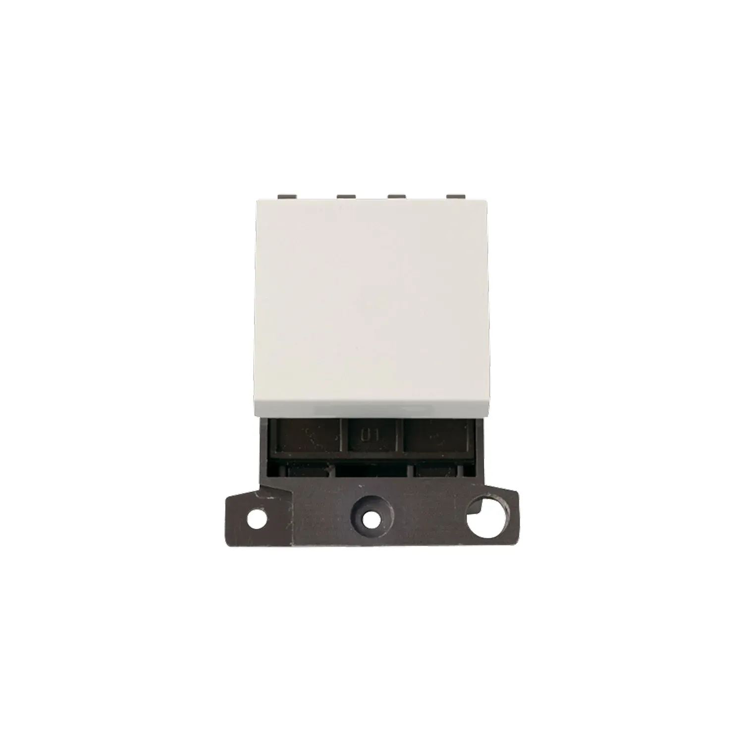 Click MiniGrid 20A DP Switch Module Twin Width Polar White
