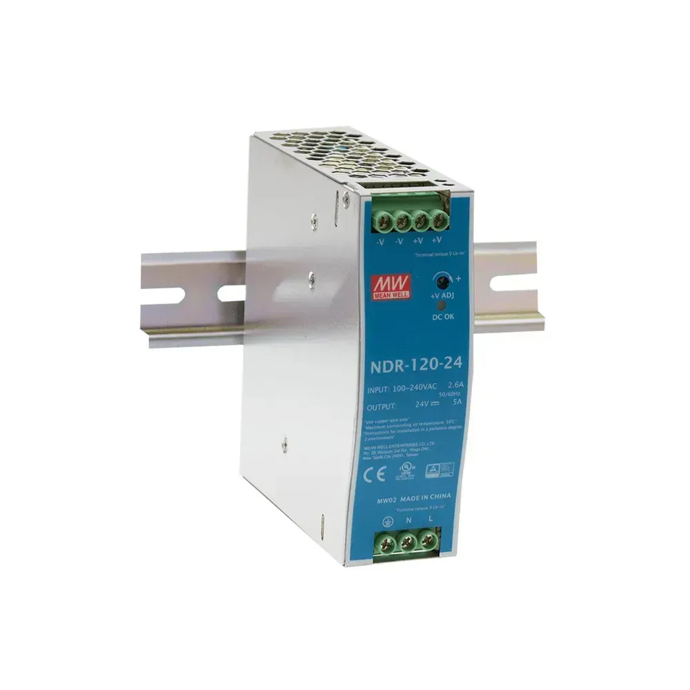 Mean Well NDR-120-24 DIN Rail Power Supply - 24V 5A