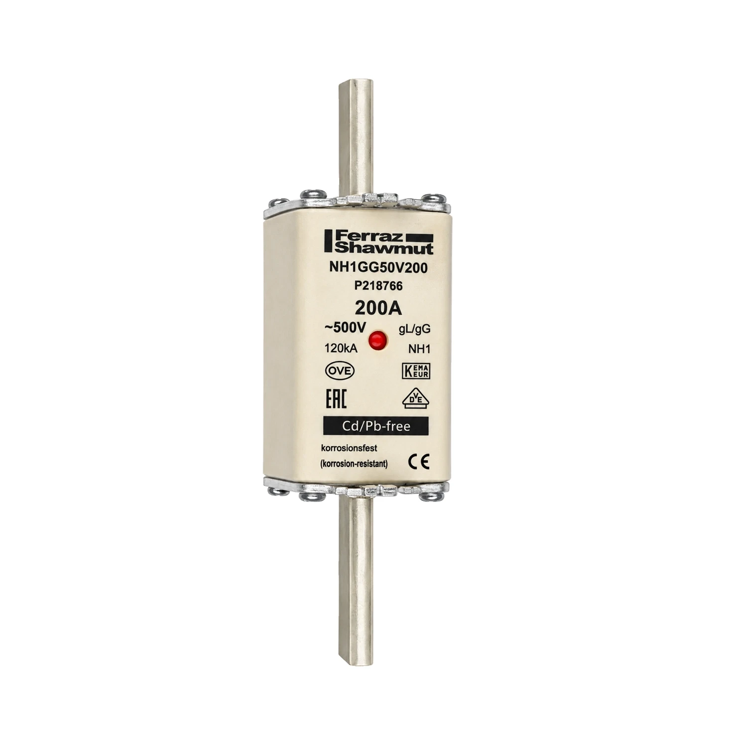 NH1 200A gG 500V AC Fuse-Link Size 1 Double Indicator