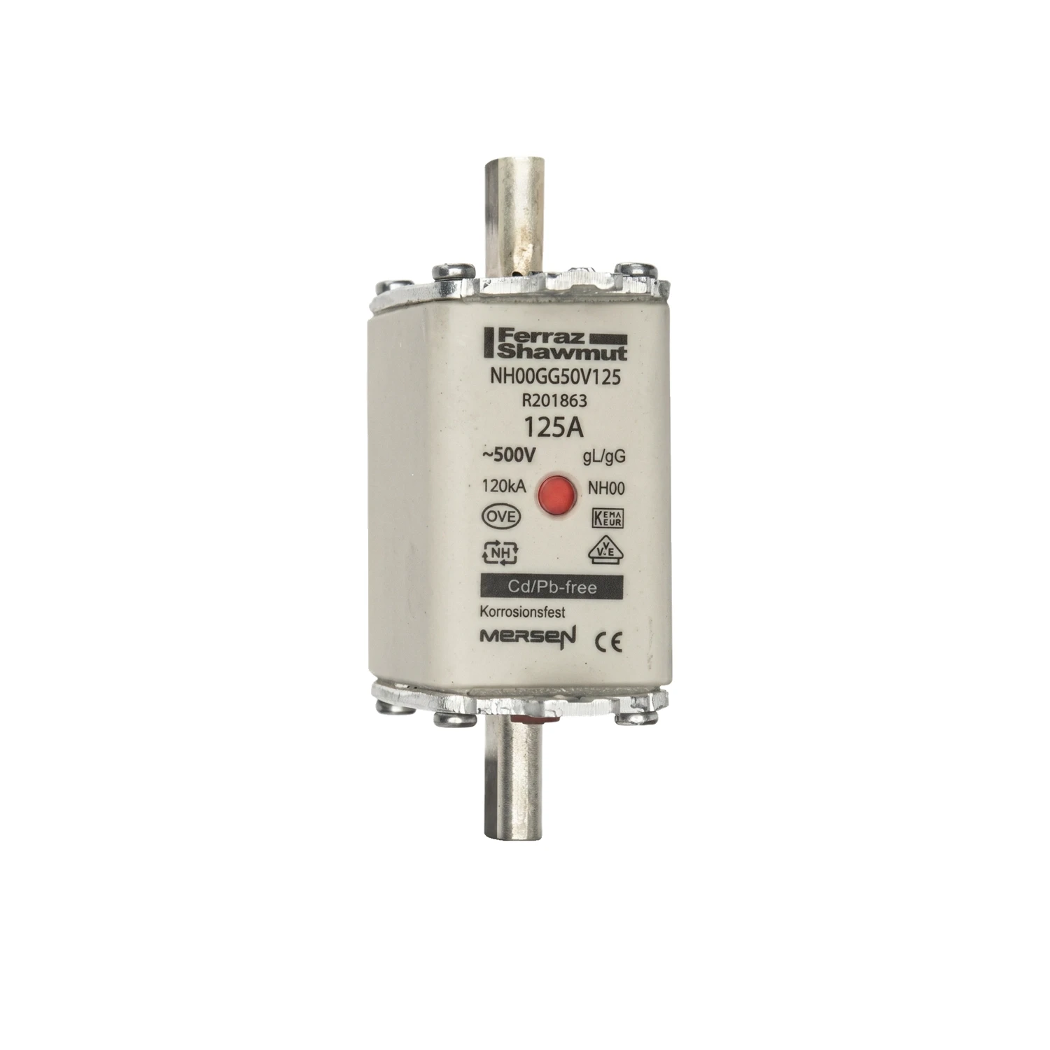 NH00 125A gG 500V AC Ceramic Fuse-Link