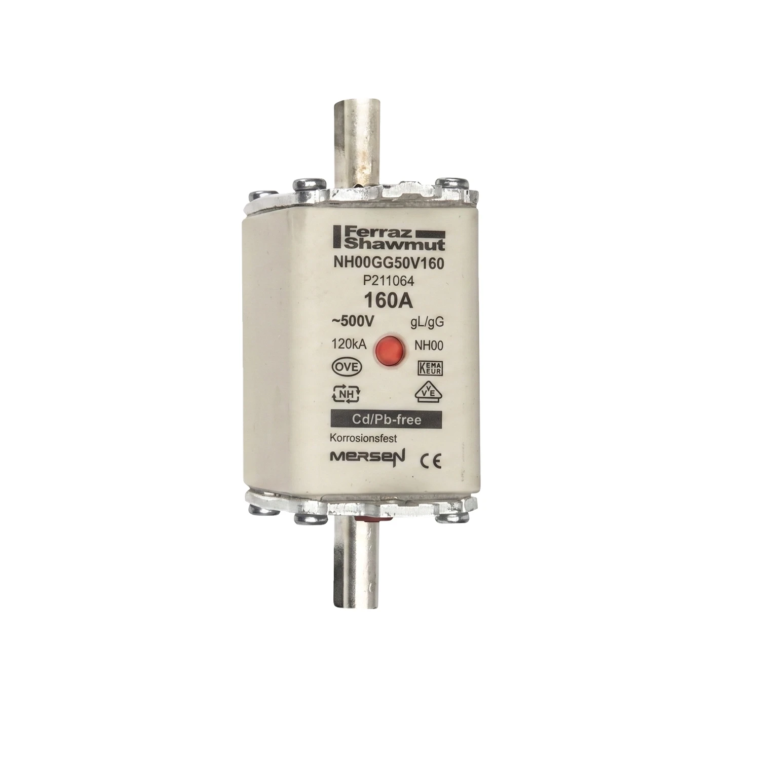 NH00 160A gG Fuse-Link 500V AC Ceramic