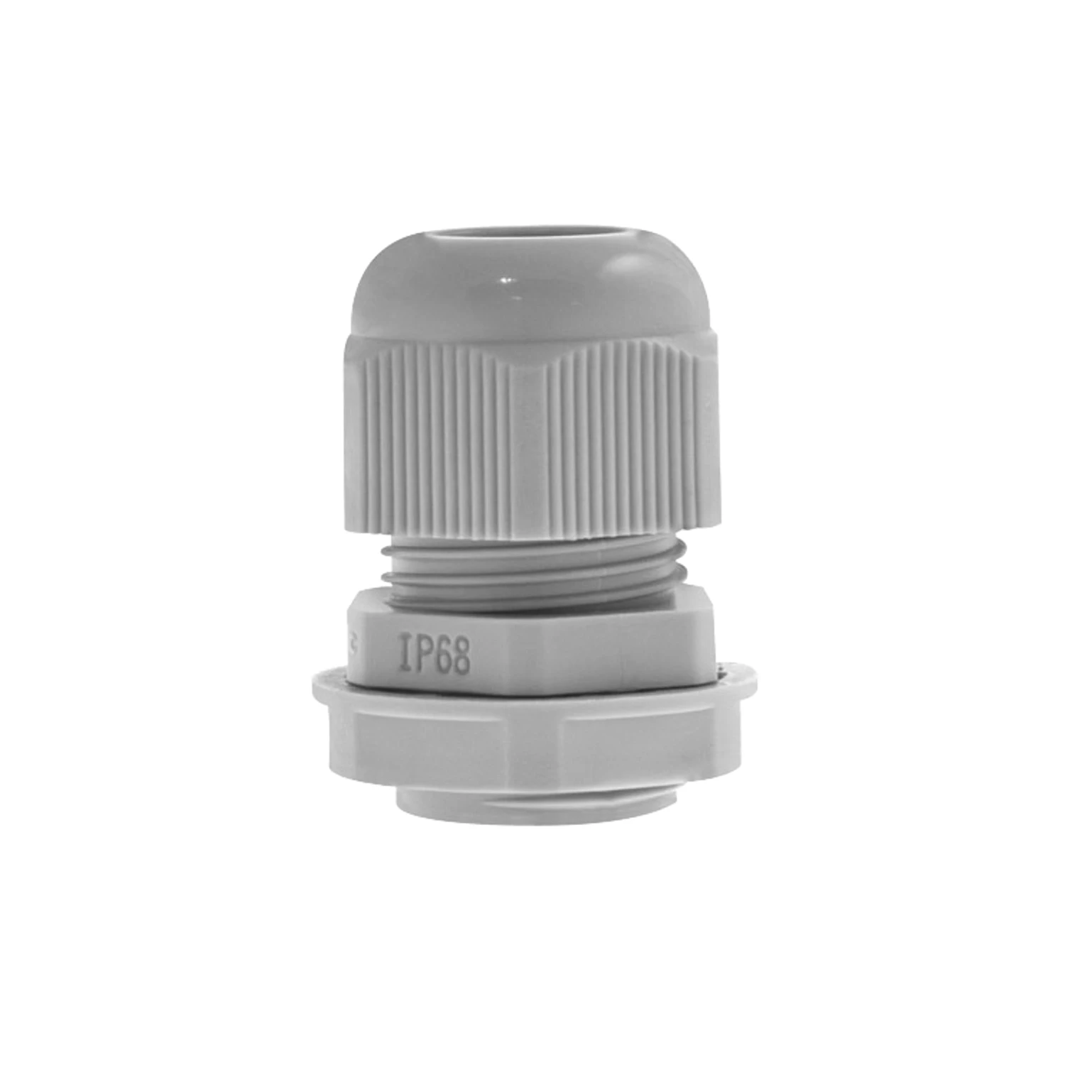 Standard M20 Nylon Gland IP68 — Grey — Pack of 10 — QCGM20GRY