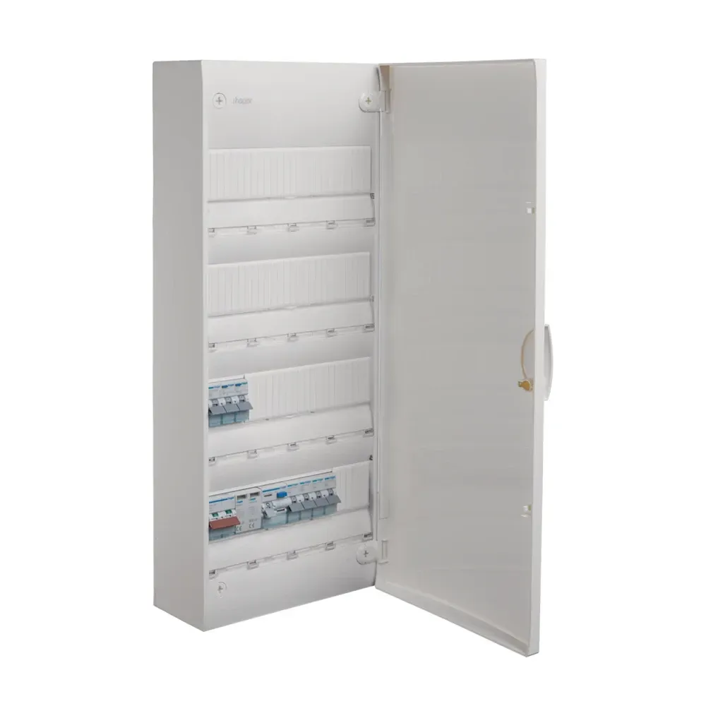 Hager Gamma Series, SBE10101SPD, 4 row, 52Module, 63A RCD, SPD, 20A-32AMCB, 6A RCBO