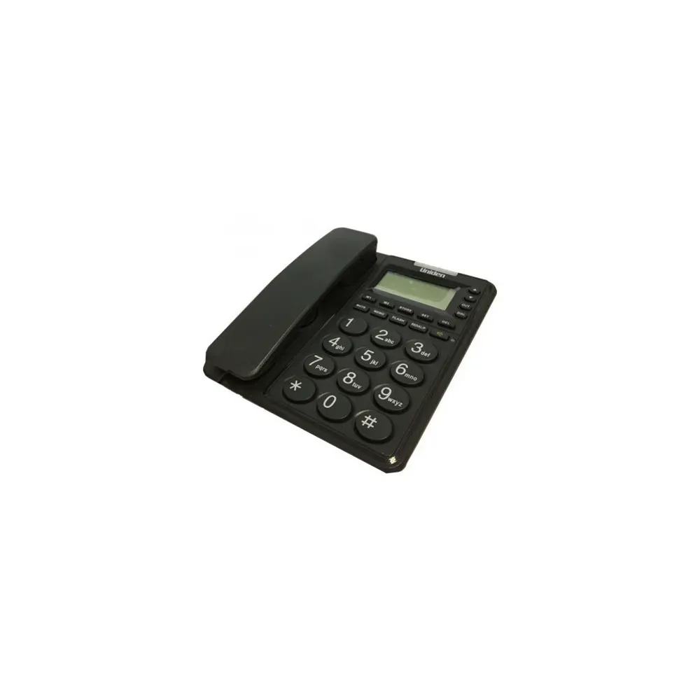 Uniden TW6409 big button corded phone with caller ID in black