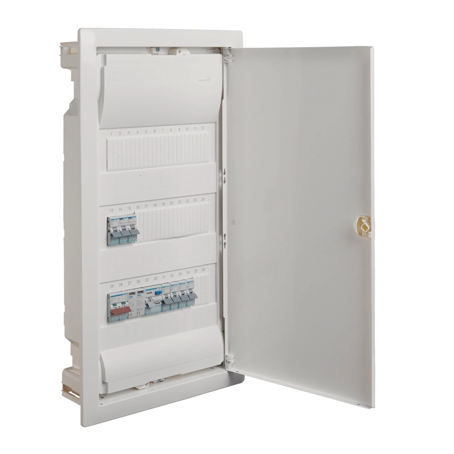 Hager 2Row 24Mod Recessed Consumer Distribution Board