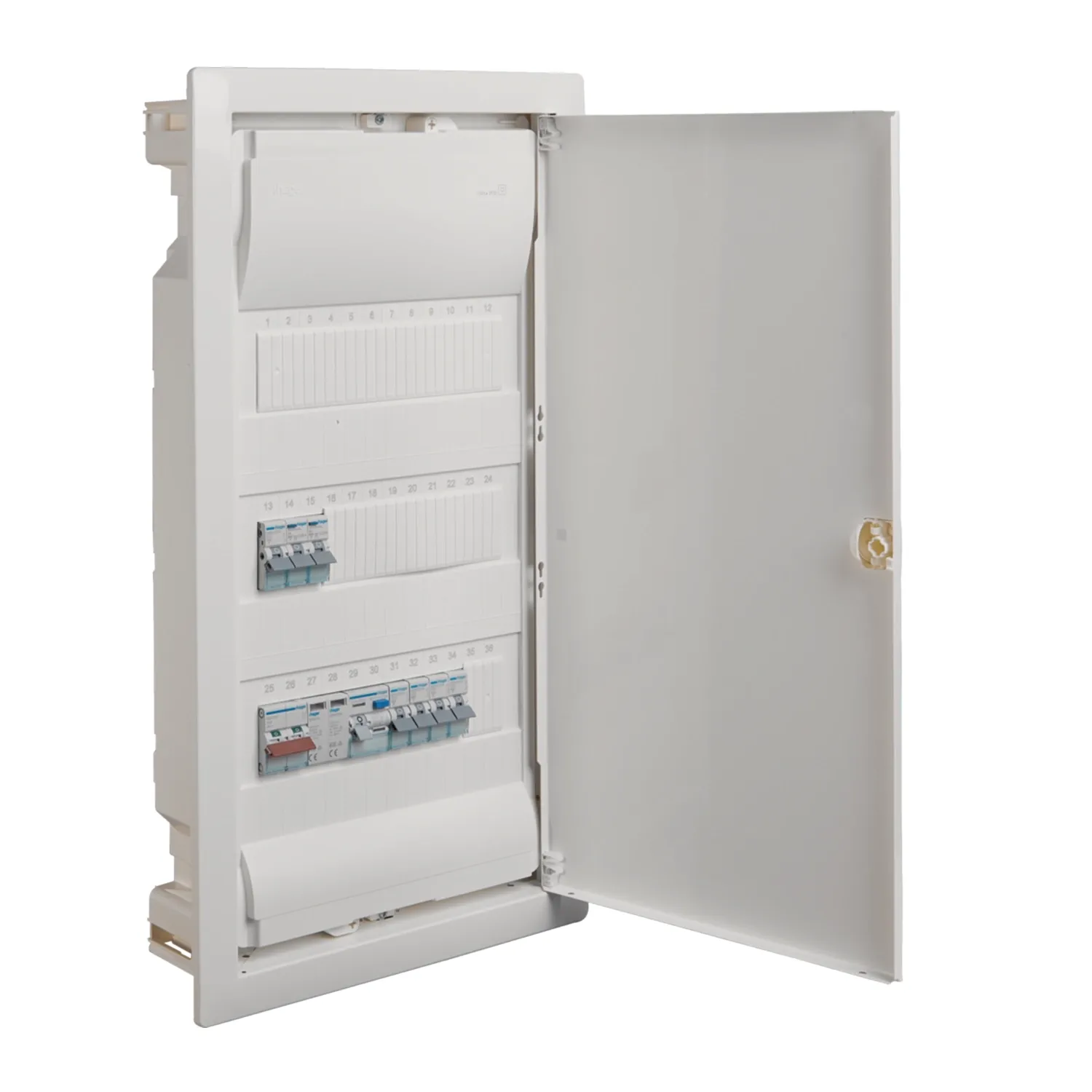 Shallow Consumer Unit 36 Module Recessed Consumer Unit with Surge Protection | Electrical ...