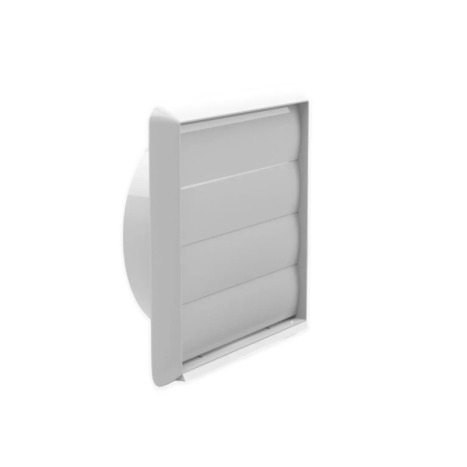 Manrose 150mm Gravity Outlet with Anti-Backdraught Shutters White RAL 9010 VKC292W