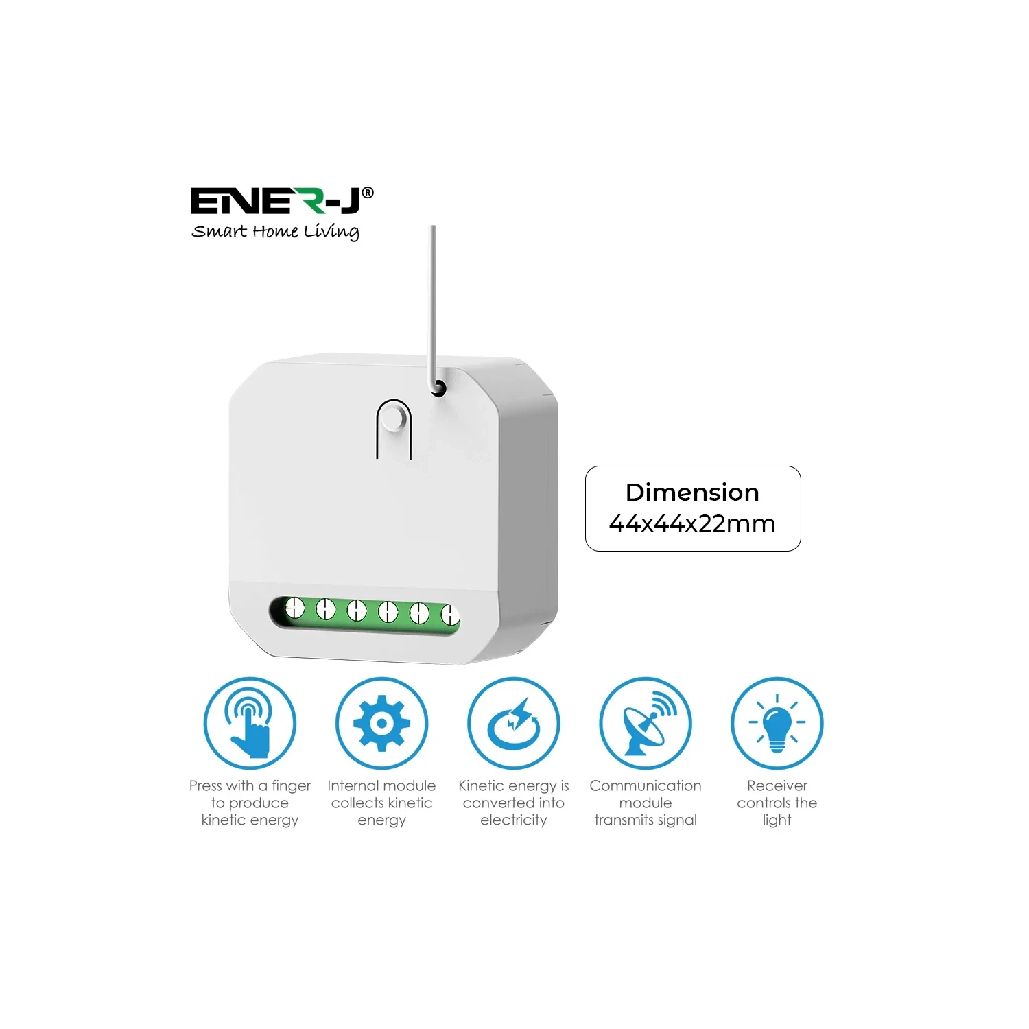 ENER-J kinetic receiver 230V 500W 1 channel RF 433MHz WiFi non-dimmable WS1057M