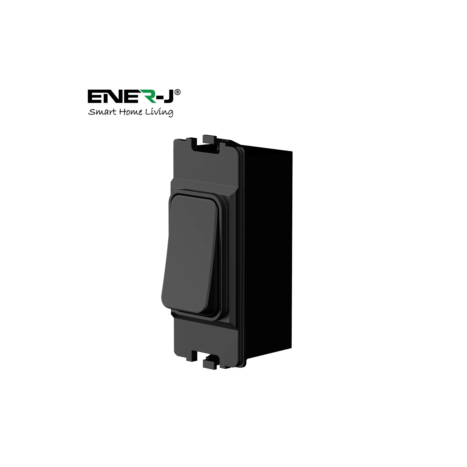 ENER-J kinetic grid switch 1 gang RF 433MHz black MK grid plate